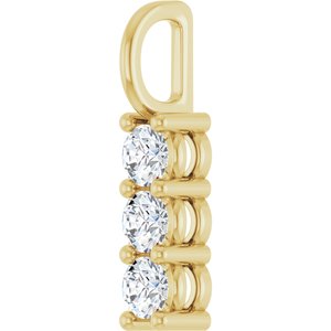 14K Yellow Gold 3.4 mm Round Pendant Mounting – image 3