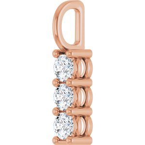 10K Rose Gold 3.4 mm Round Pendant Mounting – image 3