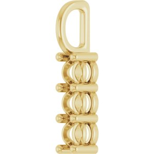 14K Yellow Gold 3.4 mm Round Pendant Mounting – image 4