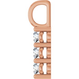 18K Rose Gold 3.4 mm Round Pendant Mounting – image 5