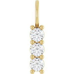 10K Yellow Gold 3.4 mm Round Pendant Mounting