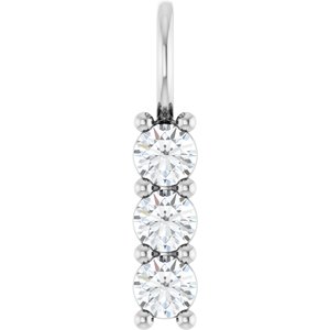 18K White Gold 3.4 mm Round Pendant Mounting