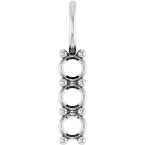 Continuum Sterling Silver 3.4 mm Round Pendant Mounting – image 2