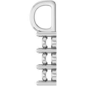 10K White Gold 5x3 mm Oval Pendant Mounting – image 6