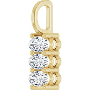 10K Yellow Gold 5x3 mm Oval Pendant Mounting – image 3