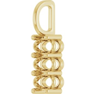 10K Yellow Gold 5x3 mm Oval Pendant Mounting – image 4