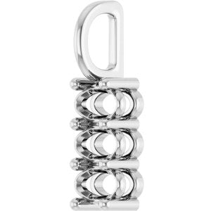10K White Gold 5x3 mm Oval Pendant Mounting – image 4