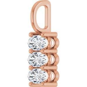 14K Rose Gold 5x3 mm Oval Pendant Mounting – image 3