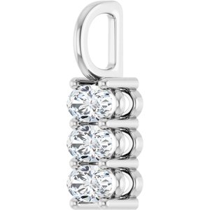 Platinum 5x3 mm Oval Pendant Mounting – image 3