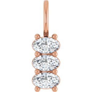 10K Rose Gold 5x3 mm Oval Pendant Mounting