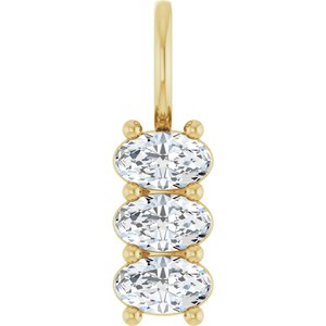 10K Yellow Gold 5x3 mm Oval Pendant Mounting