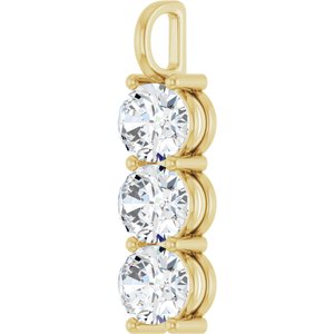 10K Yellow Gold 11x9 mm Oval Pendant Mounting – image 3