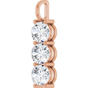 18K Rose Gold 11x9 mm Oval Pendant Mounting – image 3