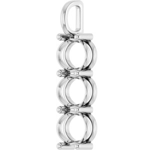 14K X1 White Gold 11x9 mm Oval Pendant Mounting – image 4