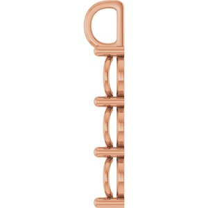 18K Rose Gold 11x9 mm Oval Pendant Mounting – image 6