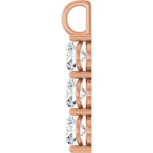18K Rose Gold 11x9 mm Oval Pendant Mounting – image 5