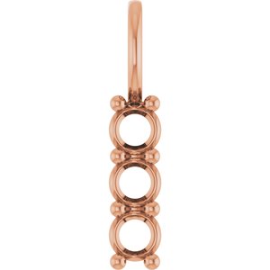 10K Rose Gold 3.2 mm Round Pendant Mounting – image 2
