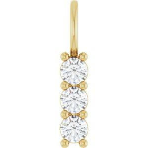 10K Yellow Gold 3.2 mm Round Pendant Mounting