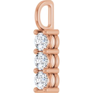 10K Rose Gold 3.8 mm Round Pendant Mounting – image 3