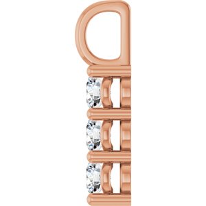 14K Rose Gold 3.8 mm Round Pendant Mounting – image 5