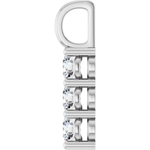 14K X1 White Gold 3.8 mm Round Pendant Mounting – image 5