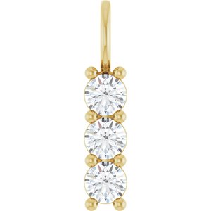 14K Yellow Gold 3.8 mm Round Pendant Mounting