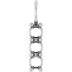 Continuum Sterling Silver 3.8 mm Round Pendant Mounting – image 2