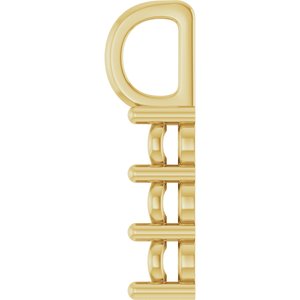 14K Yellow Gold 3.2 mm Round Pendant Mounting – image 6