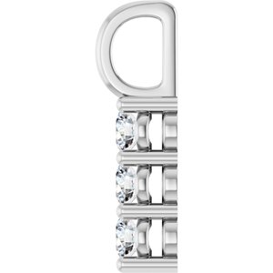 14K X1 White Gold 3.2 mm Round Pendant Mounting – image 5