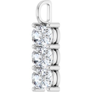 Platinum 8.5x6.5 mm Elongated Cushion Pendant Mounting – image 3