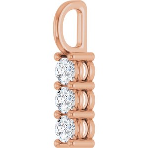 18K Rose Gold 3.2 mm Round Pendant Mounting – image 3