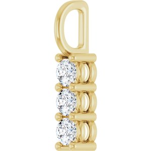 18K Yellow Gold 3.2 mm Round Pendant Mounting – image 3