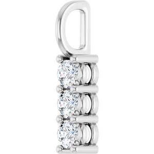 14K White Gold 3.2 mm Round Pendant Mounting – image 3