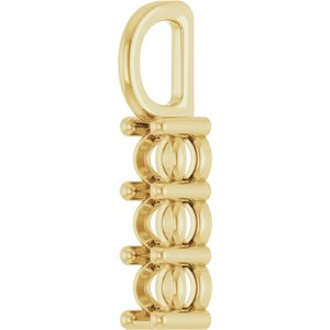 18K Yellow Gold 3.2 mm Round Pendant Mounting – image 4