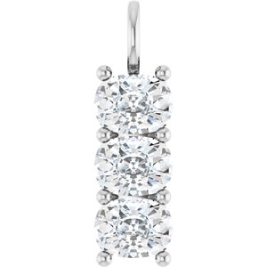 Continuum Sterling Silver 8.5x6.5 mm Elongated Cushion Pendant Mounting