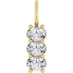 10K Yellow Gold 5x3.5 mm Oval Pendant Mounting