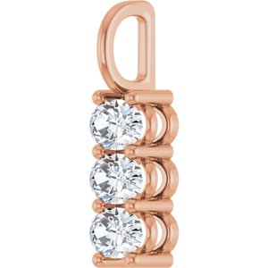 18K Rose Gold 5x3.5 mm Oval Pendant Mounting – image 3