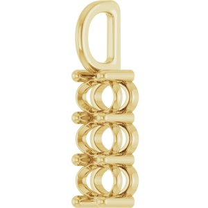 10K Yellow Gold 5x3.5 mm Oval Pendant Mounting – image 4
