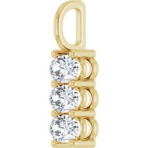 10K Yellow Gold 5x3.5 mm Oval Pendant Mounting – image 3