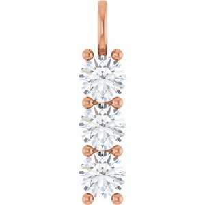 14K Rose Gold 7 mm Round Pendant Mounting