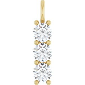 14K Yellow Gold 7 mm Round Pendant Mounting