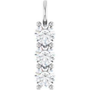 18K White Gold 7 mm Round Pendant Mounting