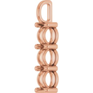 10K Rose Gold 7 mm Round Pendant Mounting – image 4