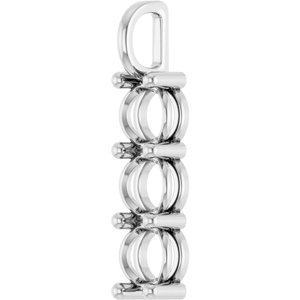 10K White Gold 7 mm Round Pendant Mounting – image 4