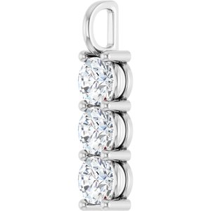 14K White Gold 7 mm Round Pendant Mounting – image 3