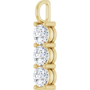10K Yellow Gold 7 mm Round Pendant Mounting – image 3
