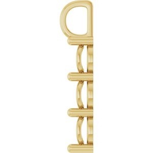 10K Yellow Gold 7 mm Round Pendant Mounting – image 6