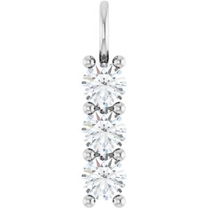 18K White Gold 5.2 mm Round Pendant Mounting