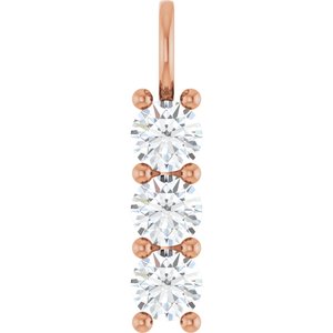 10K Rose Gold 5.2 mm Round Pendant Mounting