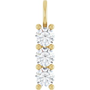 10K Yellow Gold 5.2 mm Round Pendant Mounting